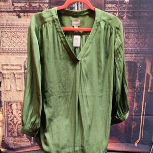 Chico's Olive Green Blouse